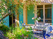 Alfresco dining terrace complete with a table and six chairs and a gas powered barbecue to make the most of eating outdoors on a beautiful summer’s evening.